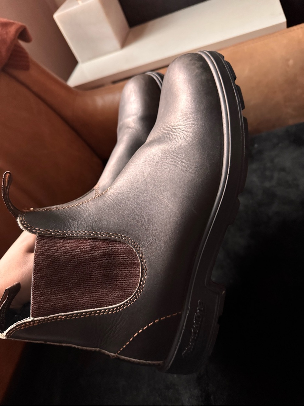 Blundstone Men's Brown leather Chelsea Work Boot 500 series - Picture 6 of 16